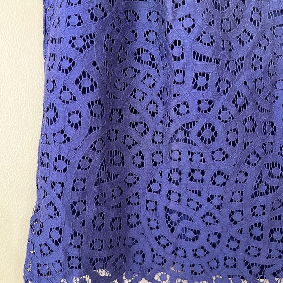 J.Crew Factory Navy Eyelet Blouse - Picture 4 of 7